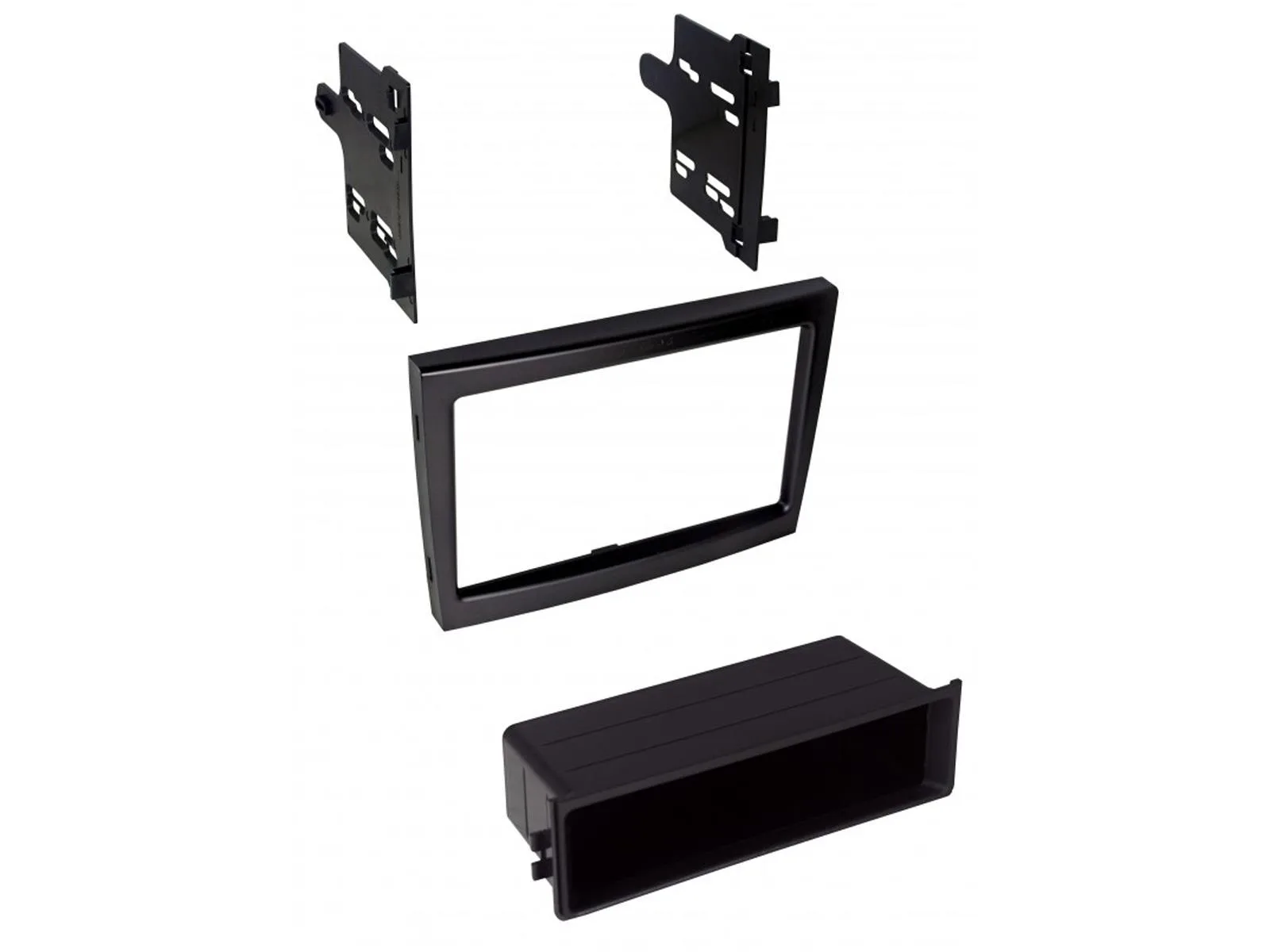 Connects2 Porsche Double DIN or Single DIN fascia kit with Pocket. (Black) - CT24PO02