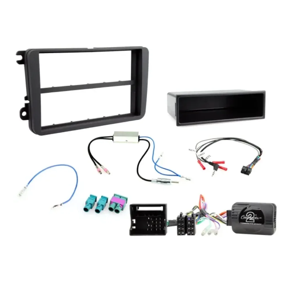 Connects2 CTKVW04 Volkswagen Double DIN Stereo Installation Kit with Quadlock Harness – Rivonia Car Sound