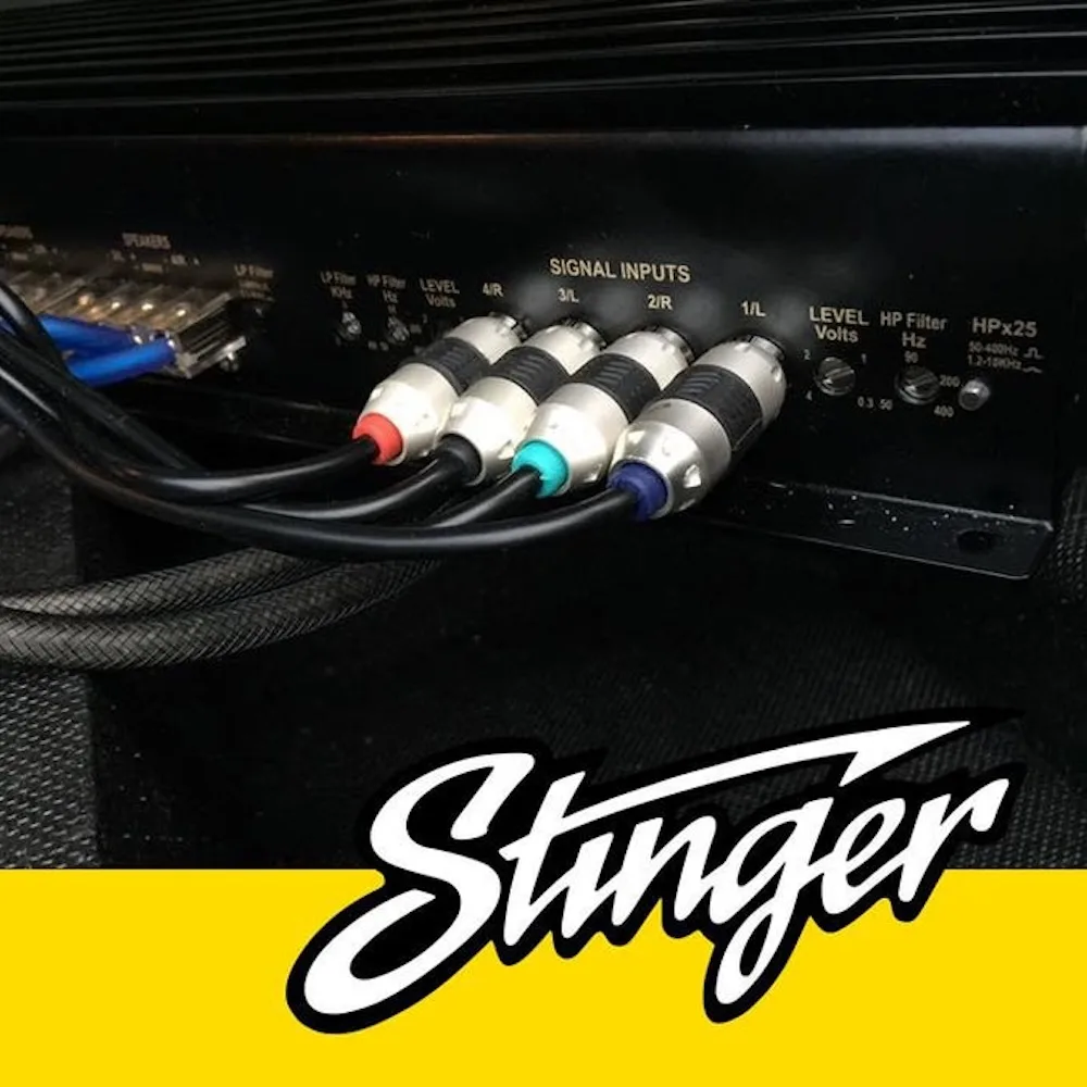 Stinger SI8212 8000 Series 12ft Silver-Tinned Twisted RCA Interconnect Cable