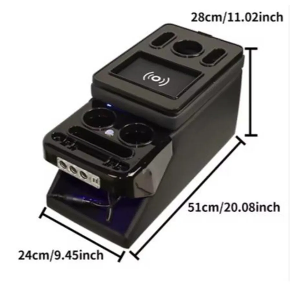 PJ-VW-06 Centre Armrest Cup Holder with Wireless Charging for VW – Rivonia Car Sound