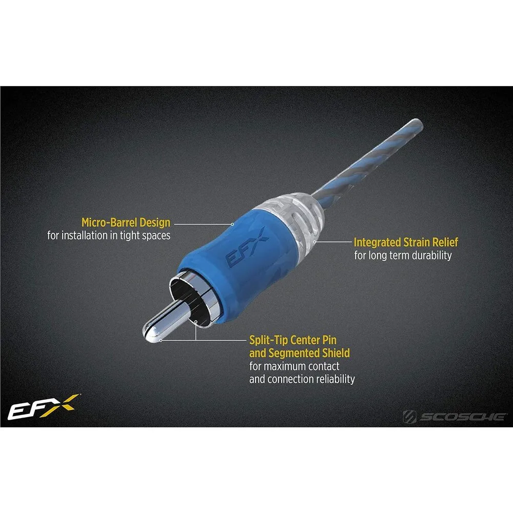 Scosche EFXRP25 25′ Performance Twisted RCA Cable – Rivonia Car Sound