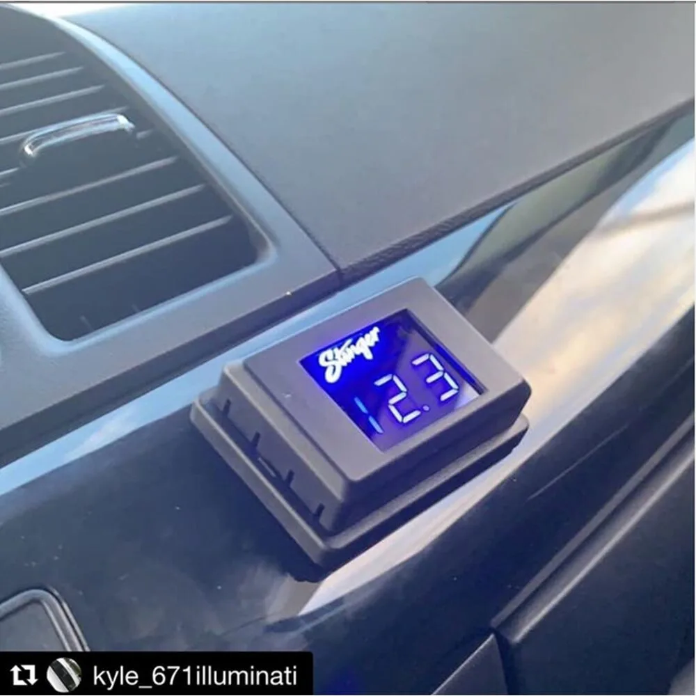 Stinger 3 Digit Blue LED Voltage Meter Flush Mount – Rivonia Car Sound