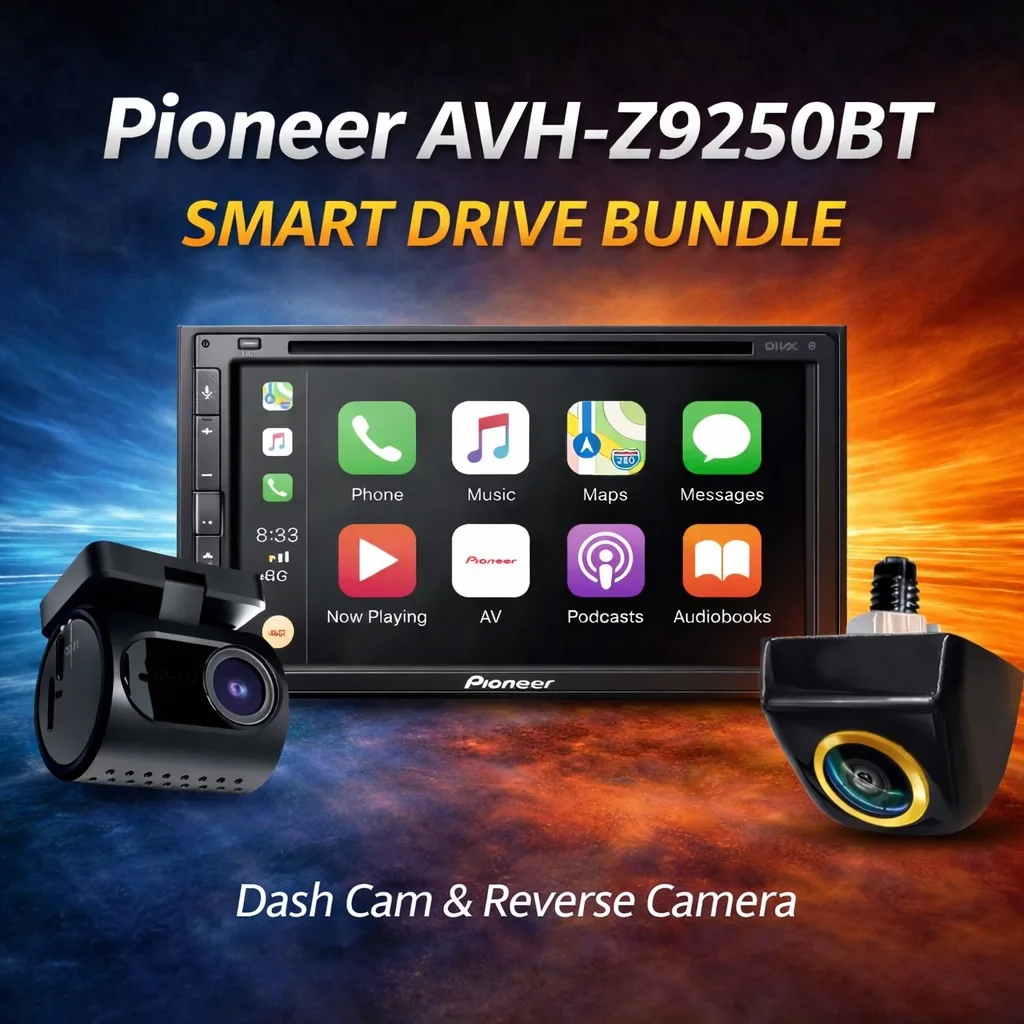 Pioneer AVH-Z9250BT Smart Drive Bundle with VREC-H120SC Dash Camera and ND-BC02 Reverse Camera