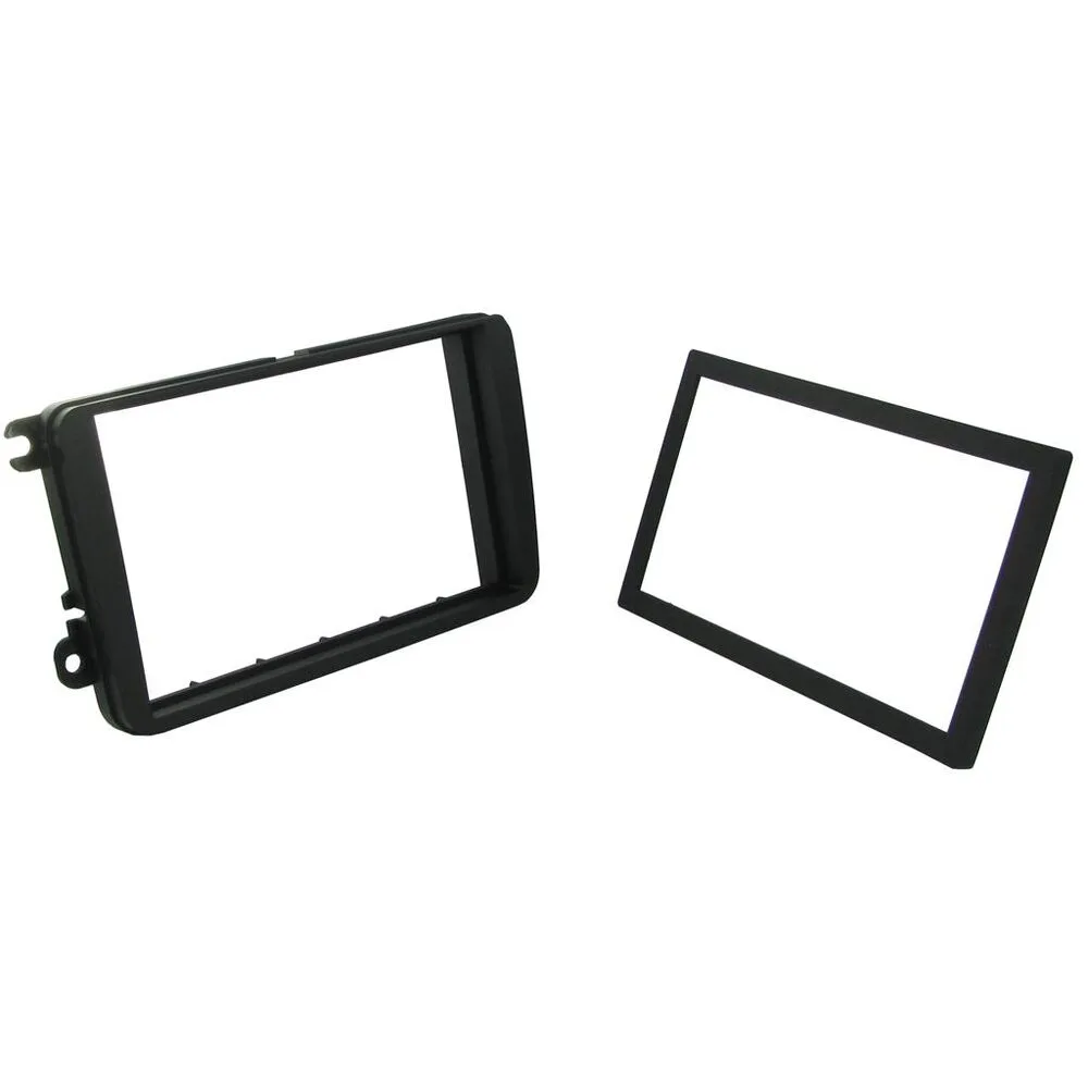 Connects2 CT24VW14 VW Fascia Plate Black Frame for Aftermarket Stereo Installation