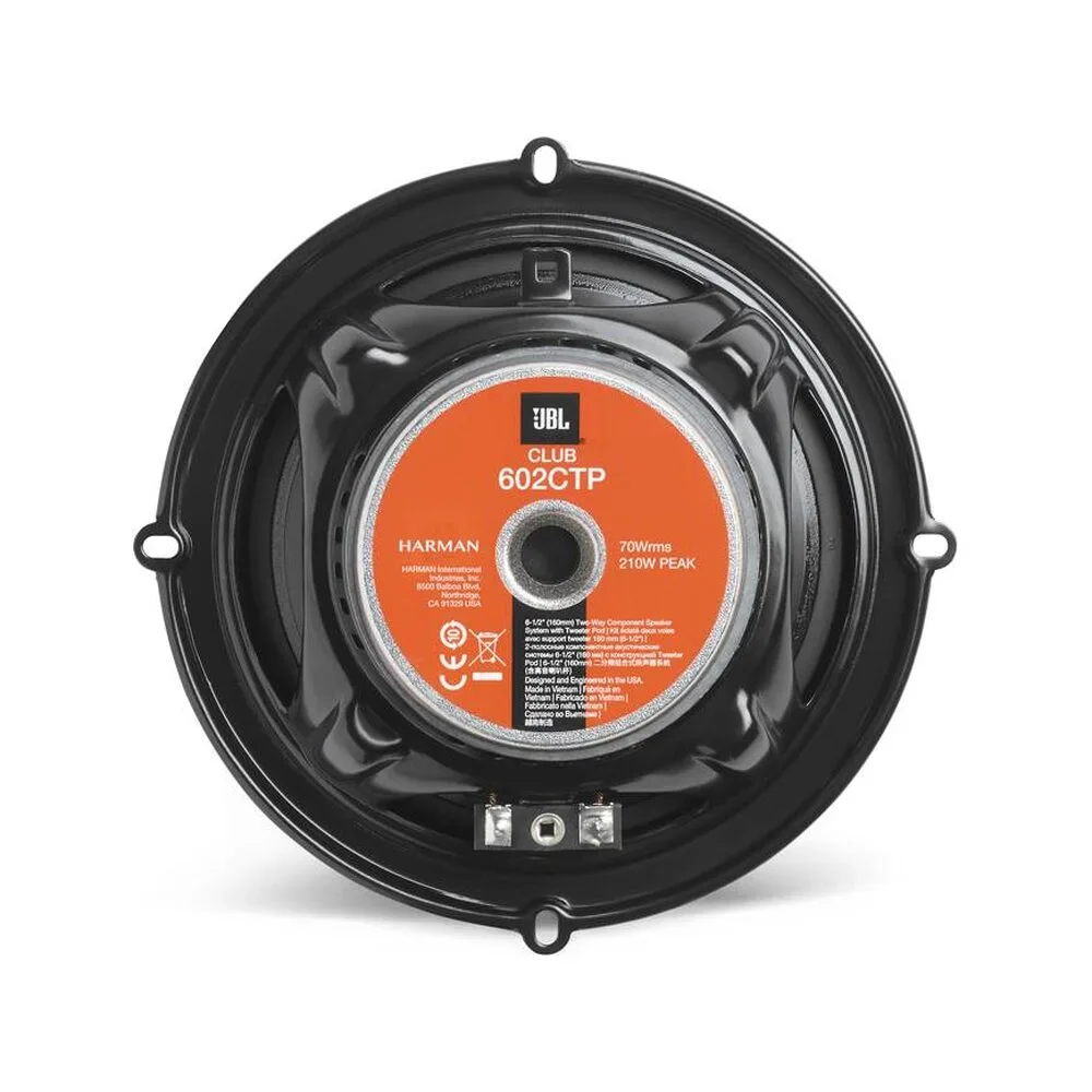 JBL Club 602CTP 6.5-Inch Component Speaker System with Tweeters – Rivonia Car Sound