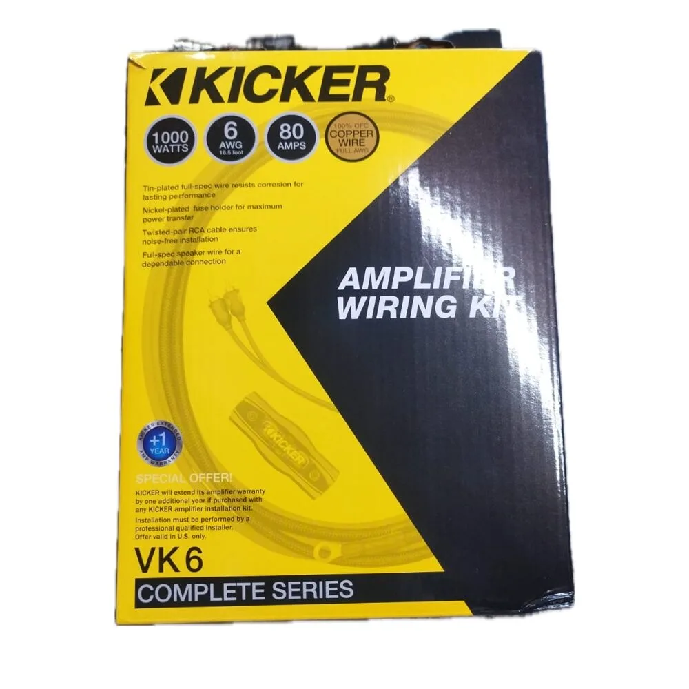 Kicker 47VK6 6AWG 2-Channel Amplifier Wiring Kit – Rivonia Car Sound
