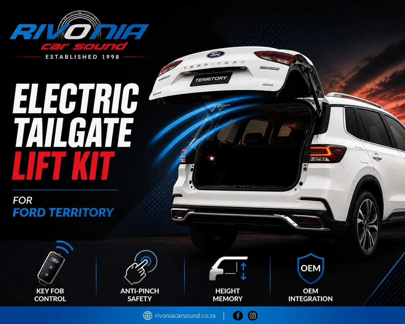 Ford Territory Electric Tailgate Lift Kit Automatic Boot System – Rivonia Car Sound