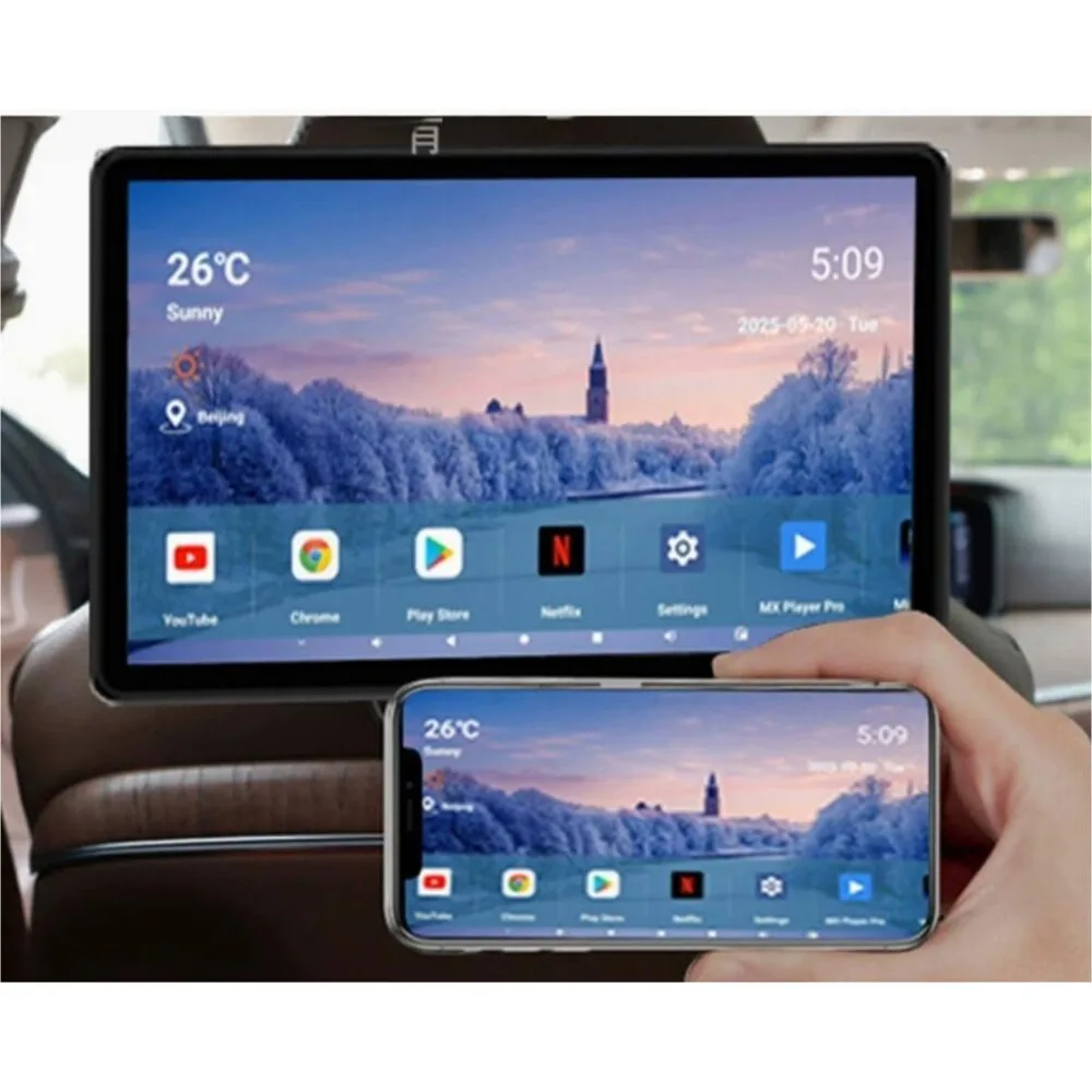 HZ-CP-0301 10.1 Inch Android 12 Seat Back Entertainment Screen with 4K Decoding