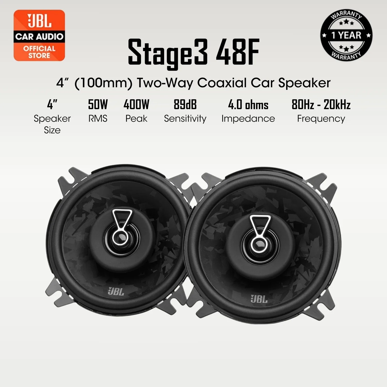 JBL Stage3 48F 4-Inch Coaxial Car Speakers - Rivonia Car Sound