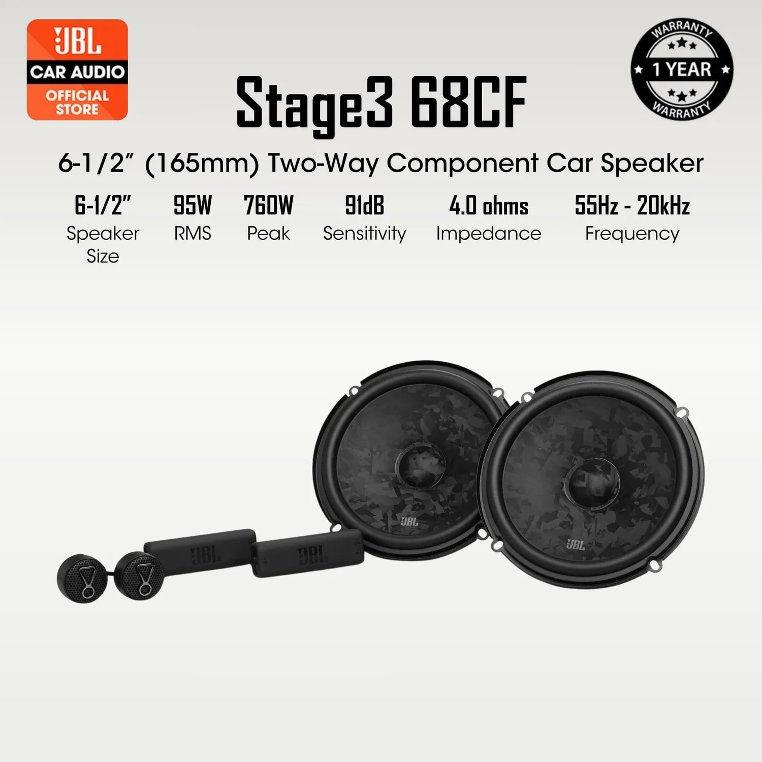 JBL Stage3 68CF 6.5-Inch Component Car Speakers - Rivonia Car Sound