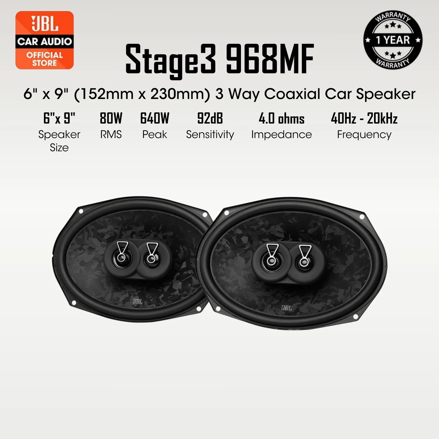 JBL Stage3 968MF 6x9-Inch 3-Way Car Speakers - Rivonia Car Sound