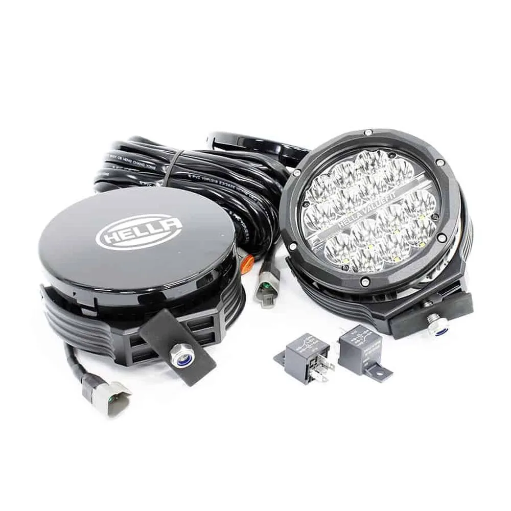 Hella ValueFit Supernova 6-inch LED spotlight set, kit view