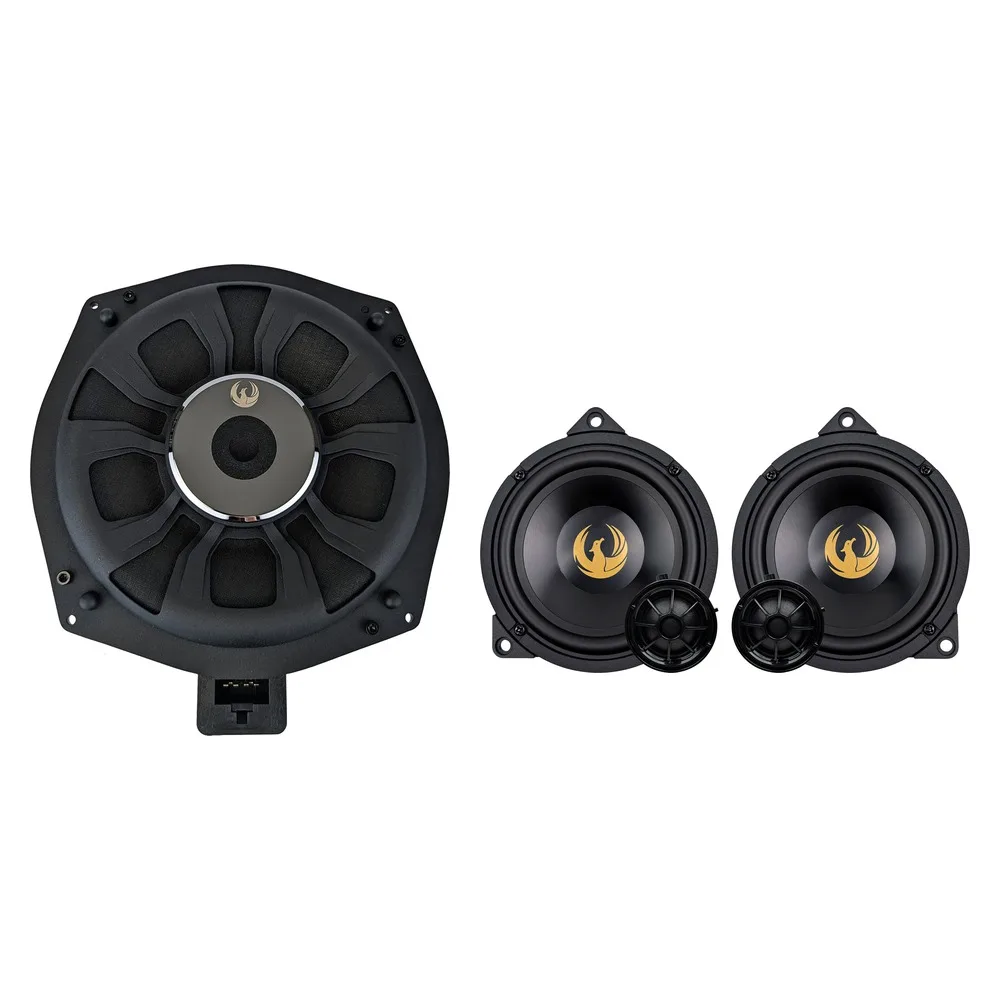 Phoenix Gold ZDSB200S 8-inch subwoofer and ZDBMW4CS 4-inch component speakers